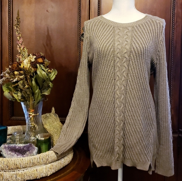 JEANNE PIERRE Sweaters - 🧿JEANNE PIERRE Oversized Cable Knit Sweater Tunic